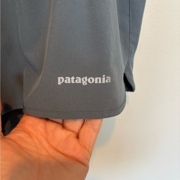 Patagonia Women's Gray and Teal Athletic Shorts - Picture 3 of 8